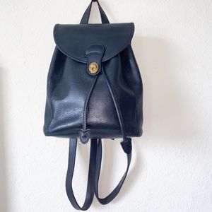Coach Vintage black leather back pack